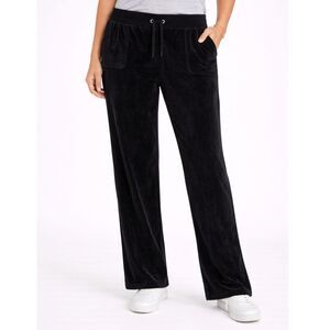 Nana Fashion Velour Flap Pocket Pants Black 3XL